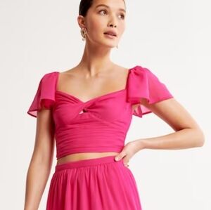 Abercrombie & Fitch Pink Crop Top